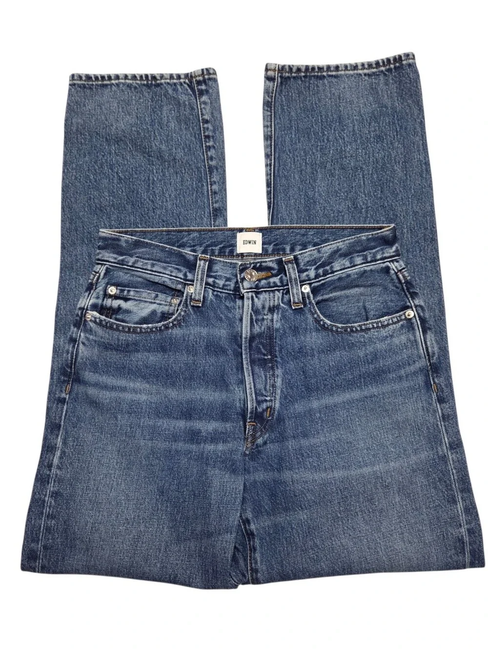 Edwin Sawyer Boyfriend Straight Leg Jeans Medium Wash Size 25